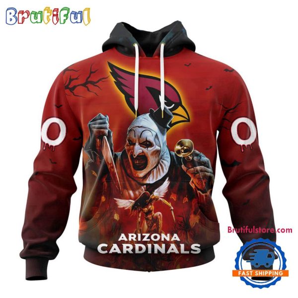 NFL Arizona Cardinals Horror Terrifier Ghoulish Valak Halloween Football Hoodie