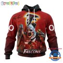 NFL Atlanta Falcons Horror Terrifier Ghoulish Valak Halloween Football Hoodie