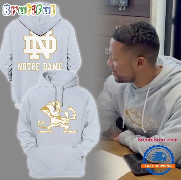 NCAA Notre Dame Fighting Irish Coach Marcus Freeman Gold N Gritty 3D Hoodie