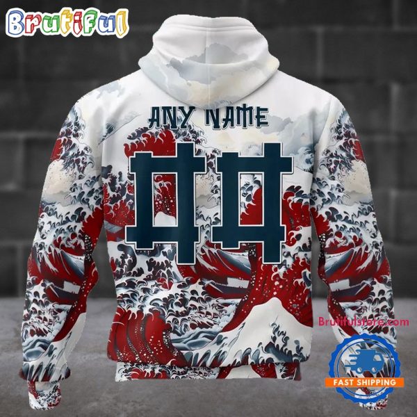 NFL Houston Texans Football Great Wave All Over Print Hoodie - Image 2