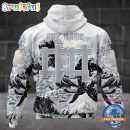 NFL Las Vegas Raiders Football Great Wave All Over Print Hoodie