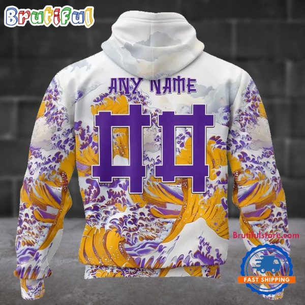 NFL Minnesota Vikings Football Great Wave All Over Print Hoodie - Image 2