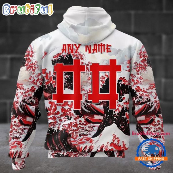 NFL Tampa Bay Buccaneers Football Great Wave All Over Print Hoodie - Image 2