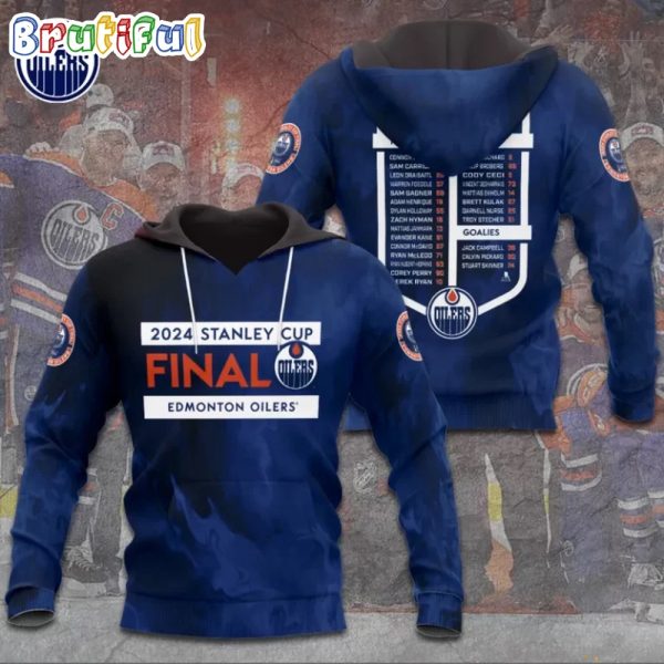 NHL Edmonton Oilers 2024 Stanley Cup Finals 3D Hoodie