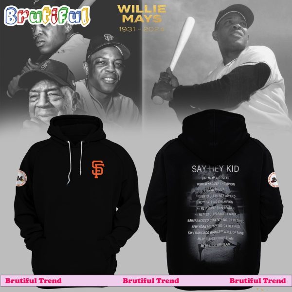 Willie Mays San Francisco Giants 1931-2024 Hoodie
