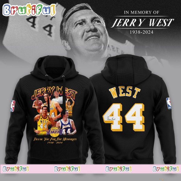 NBA Los Angeles Jerry West Thank You For The Memories 1938-2024 Signature 3D Hoodie