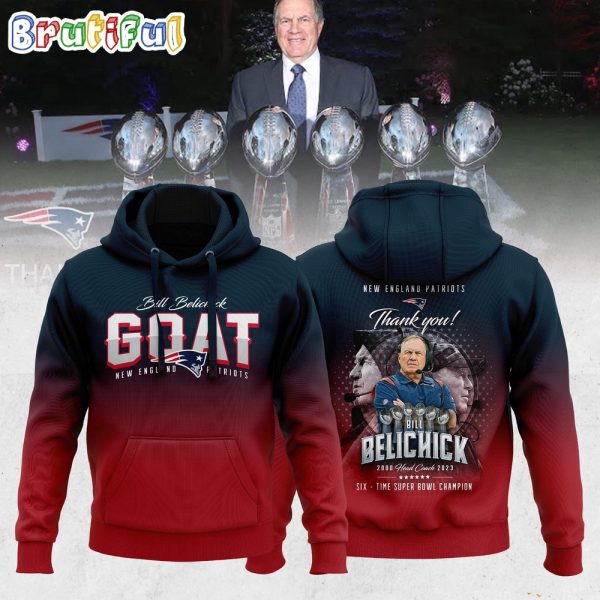NFL New England Patriots Thank You Coach Bill Belichick 3D Hoodie