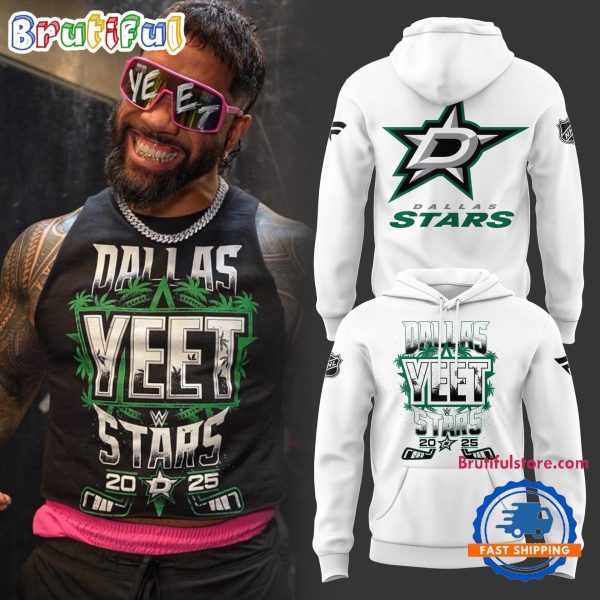 NHL Dallas Stars x YEET White Hoodie Shirt