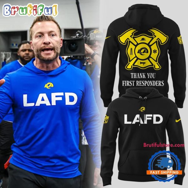 Los Angeles Rams LAFD Limited Edition Black Hoodie Shirt