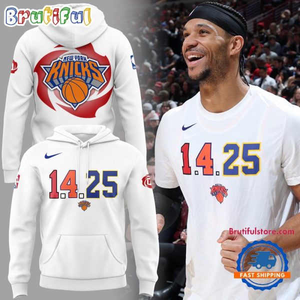 New York Knicks 1.4.25 Derrick Rose Limited White Hoodie Shirt
