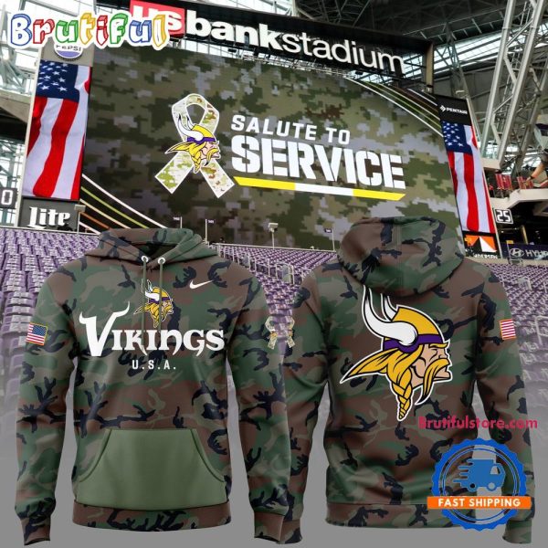 Minnesota Vikings Special Veterans Military Appreciation Hoodie Shirt