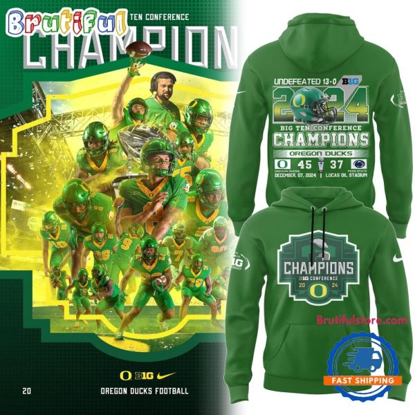 Oregon Ducks BIG Ten CHAMPIONS Hoodie Shirt