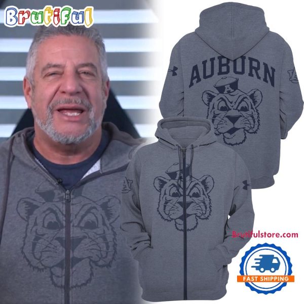Coach Bruce Pearl Auburn Tigers Basketball Zip Hoodie Shirt
