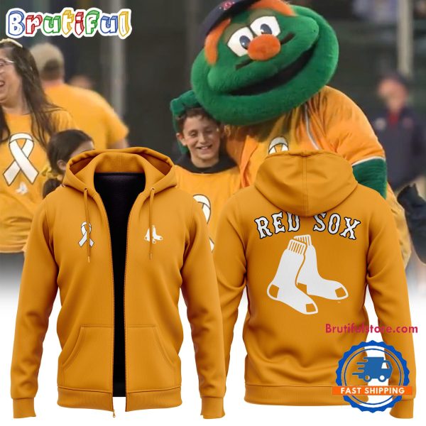 Boston Red Sox Special Honoring Childhood Cancer Awareness Month Zip Hoodie Shirt