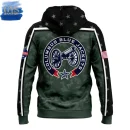 Columbus Blue Jackets Military Appreciation Night 2025 Camo Hoodie