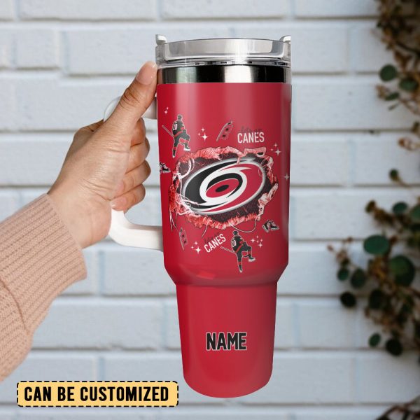 Carolina Hurricanes Ice Hockey NHL Sport Custom Stanley Quencher 30oz-40oz Stainless Steel Tumbler Hot And Cold Tumbler - Image 2