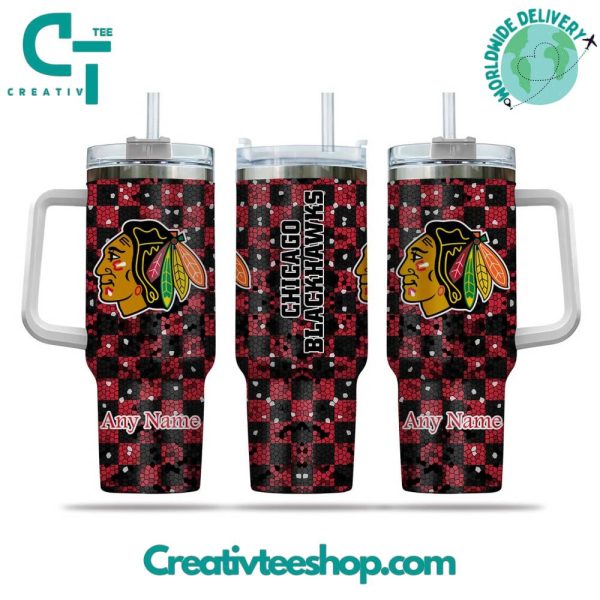 Chicago Blackhawks NHL Custom Stanley Quencher 30oz-40oz Stainless Steel Tumbler Hot And Cold Tumbler