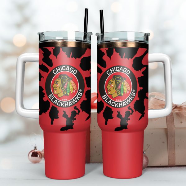Chicago Blackhawks Hockey NHL Sport Custom Stanley Quencher 30oz-40oz Stainless Steel Tumbler Hot And Cold Tumbler - Image 3