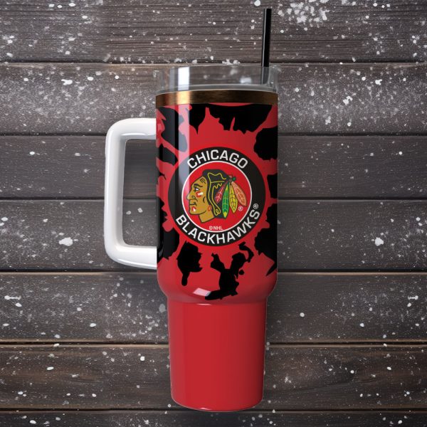 Chicago Blackhawks Hockey NHL Sport Custom Stanley Quencher 30oz-40oz Stainless Steel Tumbler Hot And Cold Tumbler - Image 4