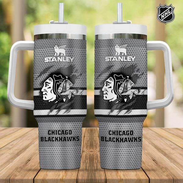 Chicago Blackhawks NHL Custom Stanley Quencher 30oz-40oz Stainless Steel Tumbler