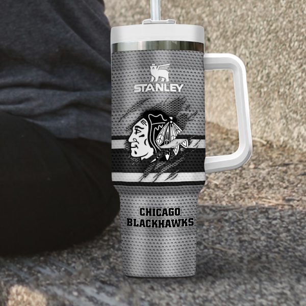 Chicago Blackhawks NHL Custom Stanley Quencher 30oz-40oz Stainless Steel Tumbler - Image 3