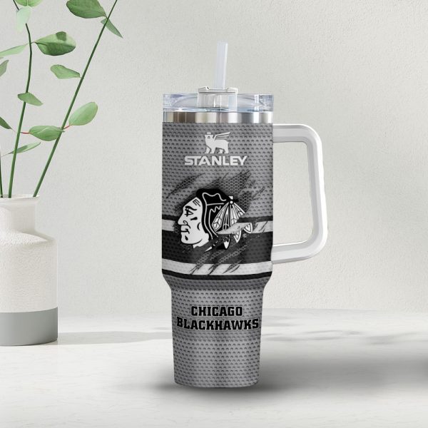 Chicago Blackhawks NHL Custom Stanley Quencher 30oz-40oz Stainless Steel Tumbler - Image 4