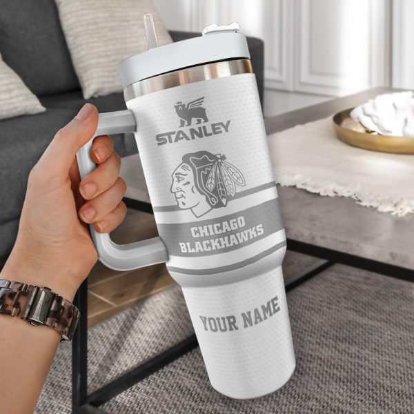 Chicago Blackhawks NHL Custom Stanley Quencher 30oz-40oz Stainless Steel Tumbler - Image 2