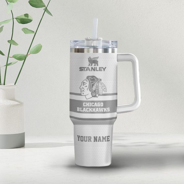 Chicago Blackhawks NHL Custom Stanley Quencher 30oz-40oz Stainless Steel Tumbler - Image 4