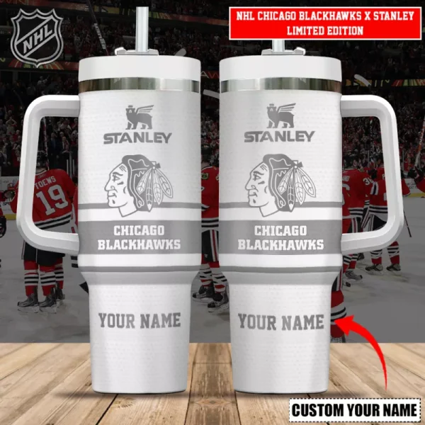 Chicago Blackhawks NHL Custom Stanley Quencher 30oz-40oz Stainless Steel Tumbler - Image 7
