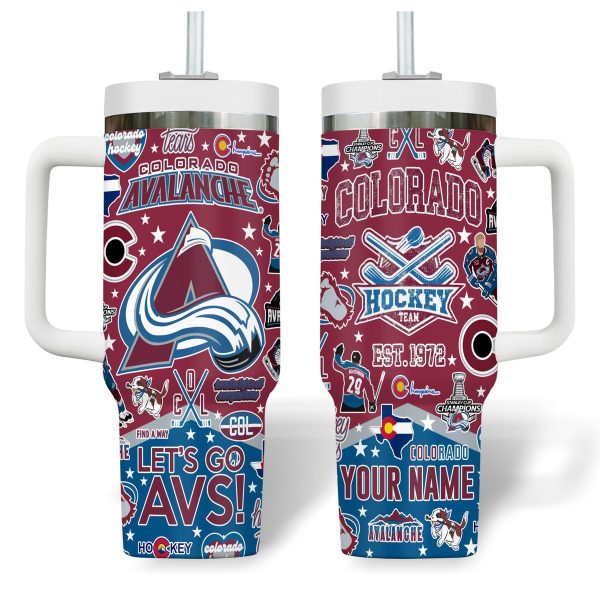 Colorado Avalanche NHL Custom Stanley Quencher 30oz-40oz Stainless Steel Tumbler