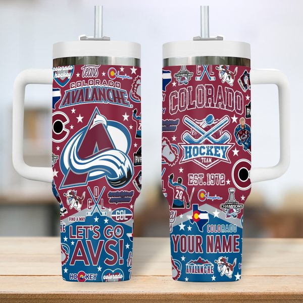 Colorado Avalanche NHL Custom Stanley Quencher 30oz-40oz Stainless Steel Tumbler - Image 2