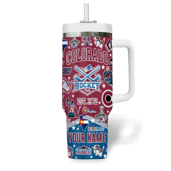 Colorado Avalanche NHL Custom Stanley Quencher 30oz-40oz Stainless Steel Tumbler - Image 3