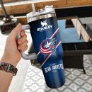 NHL Columbus Blue Jackets Custom Stanley Quencher 30oz-40oz Stainless Steel Tumbler Hot And Cold Tumbler