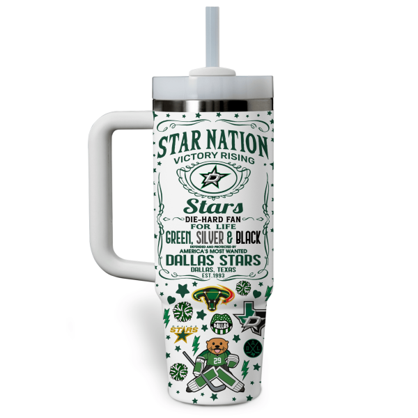 Dallas Stars NHL Custom Stanley Quencher 30oz-40oz Stainless Steel Tumbler Hot And Cold Tumbler - Image 2
