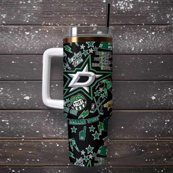 Dallas Stars NHL Sport Custom Stanley Quencher 30oz-40oz Stainless Steel Tumbler - Image 2