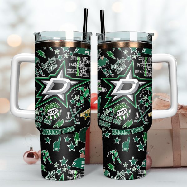 Dallas Stars NHL Sport Custom Stanley Quencher 30oz-40oz Stainless Steel Tumbler - Image 3