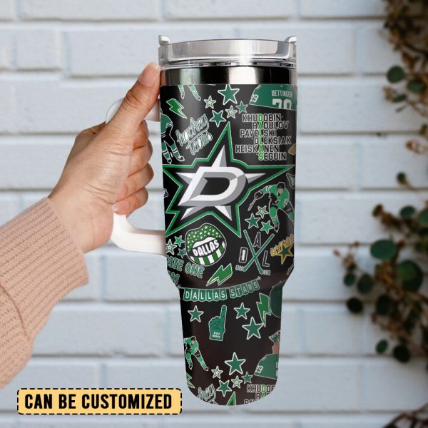 Dallas Stars NHL Sport Custom Stanley Quencher 30oz-40oz Stainless Steel Tumbler - Image 4