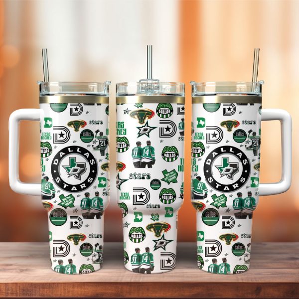 Dallas Stars Ice Hockey NHL Sport Custom Stanley Quencher 30oz-40oz Stainless Steel Tumbler Hot And Cold Tumbler