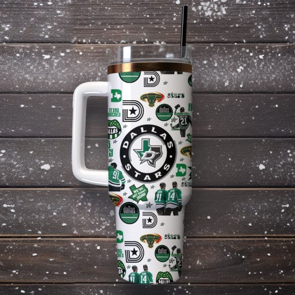 Dallas Stars Ice Hockey NHL Sport Custom Stanley Quencher 30oz-40oz Stainless Steel Tumbler Hot And Cold Tumbler - Image 4