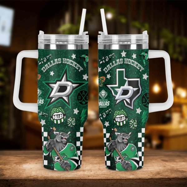 Dallas Stars NHL Custom Stanley Quencher 30oz-40oz Stainless Steel Tumbler Hot And Cold Tumbler