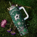 Dallas Stars NHL Custom Stanley Quencher 30oz-40oz Stainless Steel Tumbler Hot And Cold Tumbler