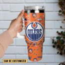 Edmonton Oilers Ice Hockey NHL Sport Custom Stanley Quencher 30oz-40oz Stainless Steel Tumbler Hot And Cold Tumbler
