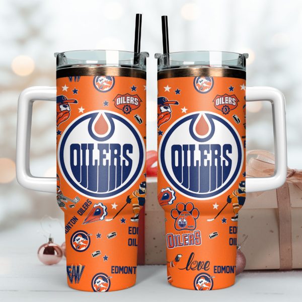 Edmonton Oilers Ice Hockey NHL Sport Custom Stanley Quencher 30oz-40oz Stainless Steel Tumbler Hot And Cold Tumbler - Image 3