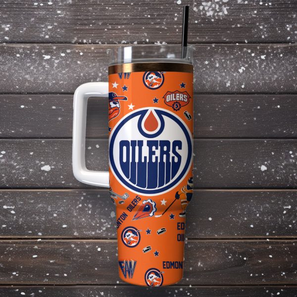 Edmonton Oilers Ice Hockey NHL Sport Custom Stanley Quencher 30oz-40oz Stainless Steel Tumbler Hot And Cold Tumbler - Image 4