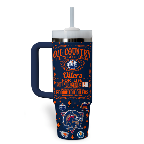 Edmonton Oilers NHL Custom Stanley Quencher 30oz-40oz Stainless Steel Tumbler Hot And Cold Tumbler - Image 2