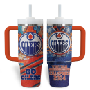 Edmonton Oilers NHL Custom Stanley Quencher 30oz-40oz Stainless Steel Tumbler Hot And Cold Tumbler