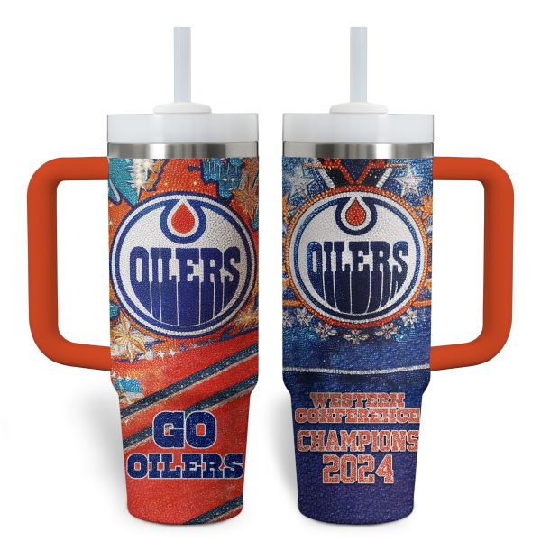 Edmonton Oilers NHL Custom Stanley Quencher 30oz-40oz Stainless Steel Tumbler Hot And Cold Tumbler