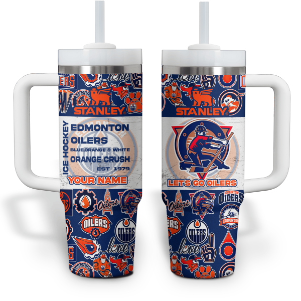 Edmonton Oilers NHL Custom Stanley Quencher 30oz-40oz Stainless Steel Tumbler Hot And Cold Tumbler - Image 2