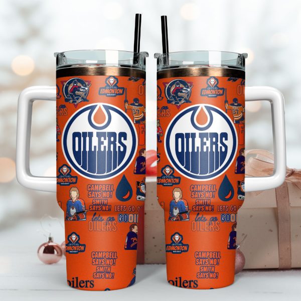Edmonton Oilers NHL Sport Custom Stanley Quencher 30oz-40oz Stainless Steel Tumbler - Image 3