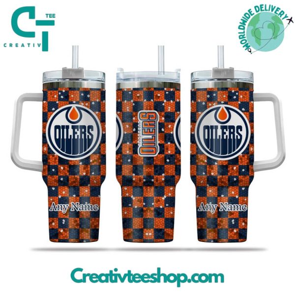 Edmonton Oilers NHL Custom Stanley Quencher 30oz-40oz Stainless Steel Tumbler Hot And Cold Tumbler